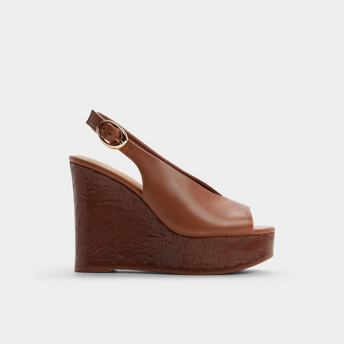 Dark brown Tatianah in Dark Brown - Sling back heeled sandal, Wedge heel | Aldo