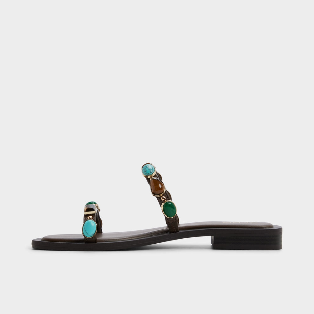 Dark brown Sapphira in Dark Brown 14189967 - Slide sandal | Aldo