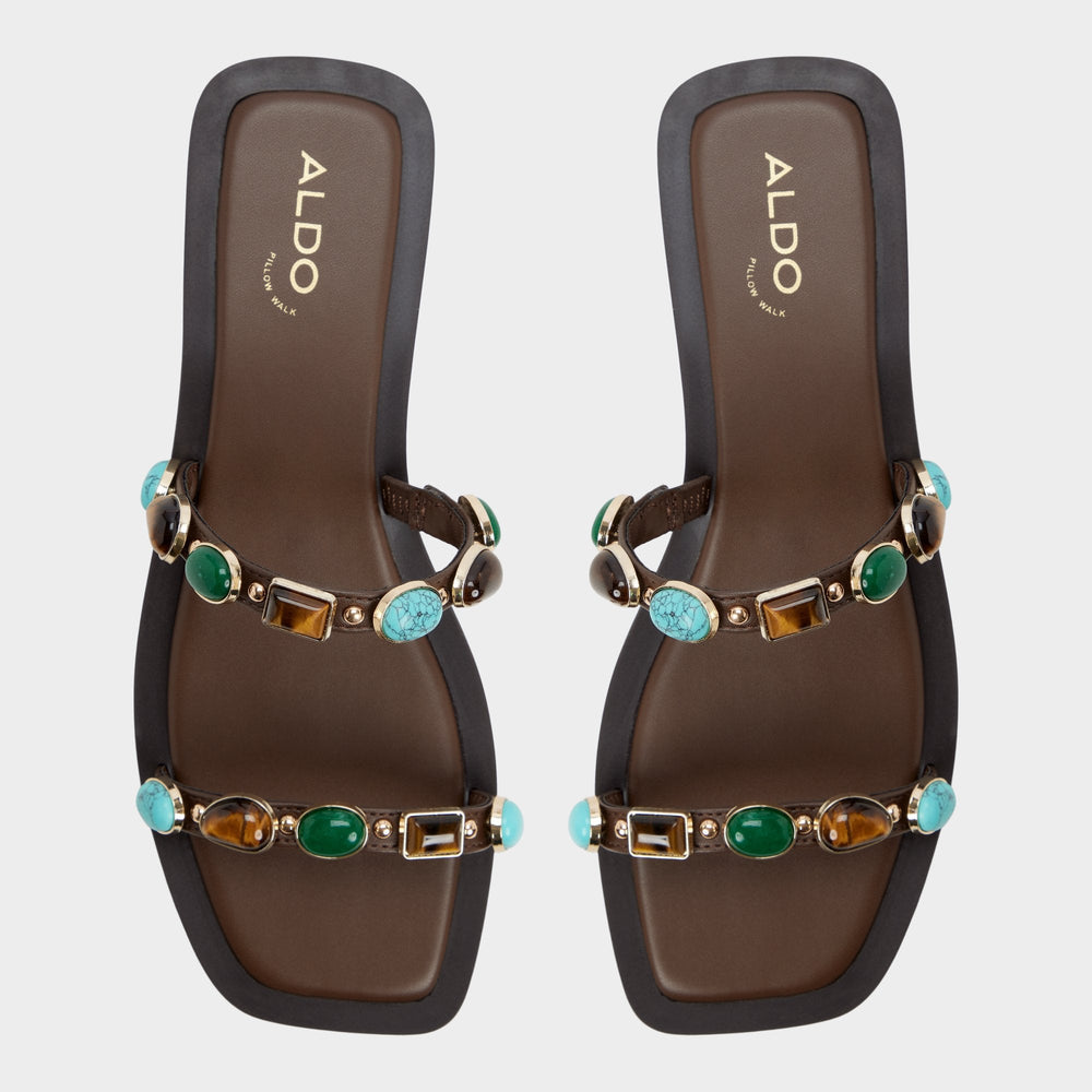 Dark brown Sapphira in Dark Brown 14189967 - Slide sandal | Aldo