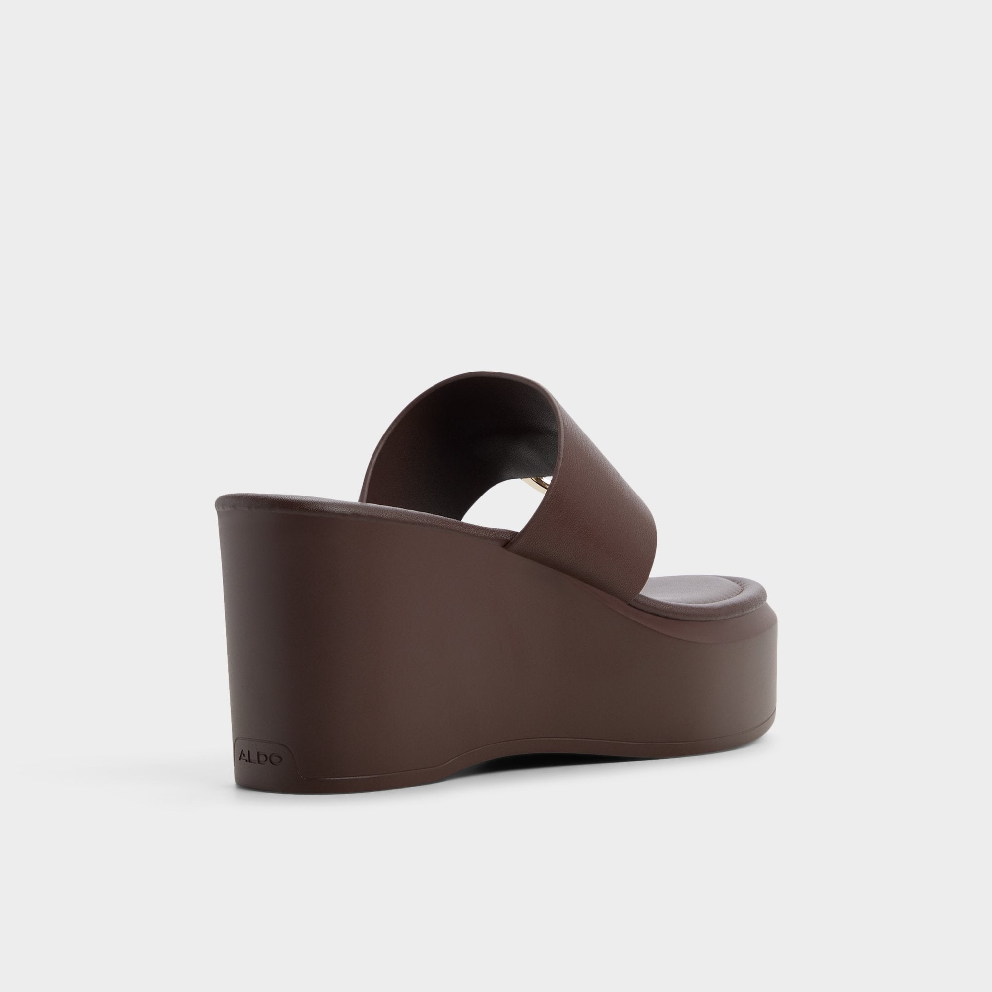 Dark brown Friegan in Dark Brown - Slide sandal, Wedge heel | Aldo