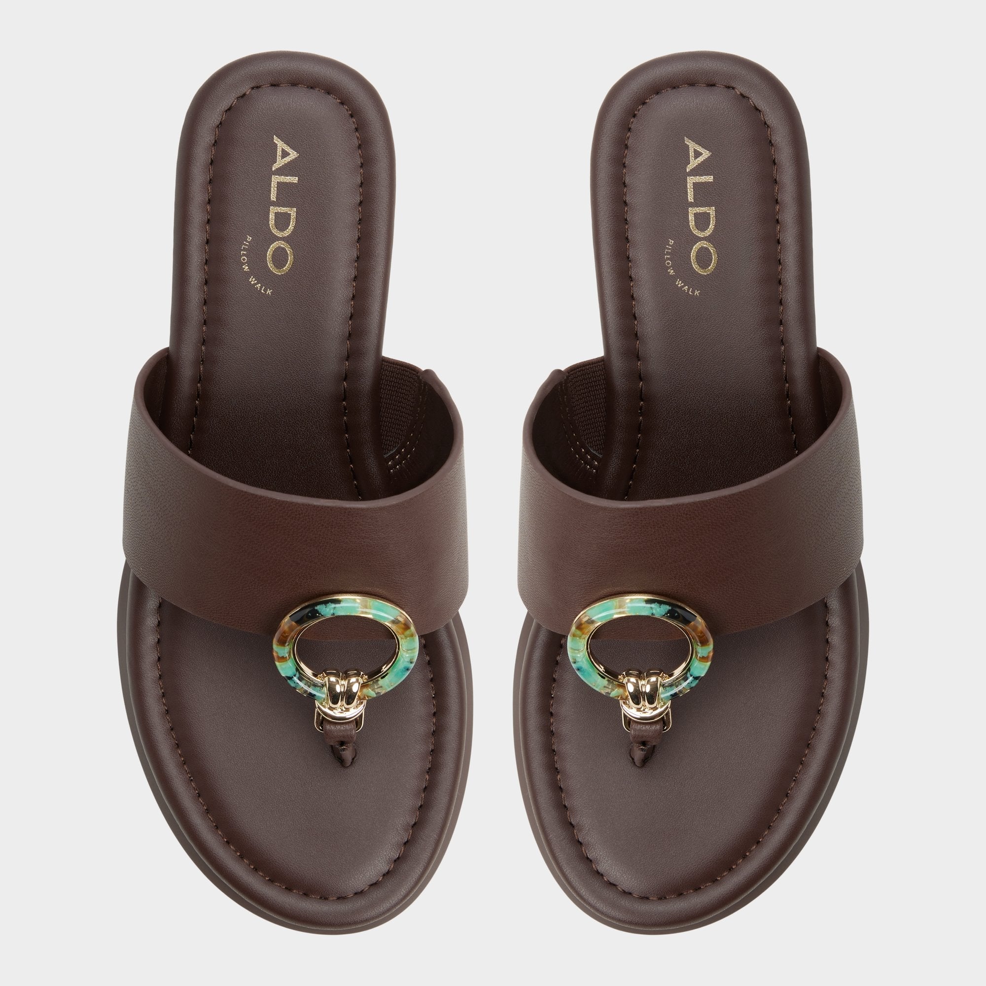 Dark brown Friegan in Dark Brown - Slide sandal, Wedge heel | Aldo