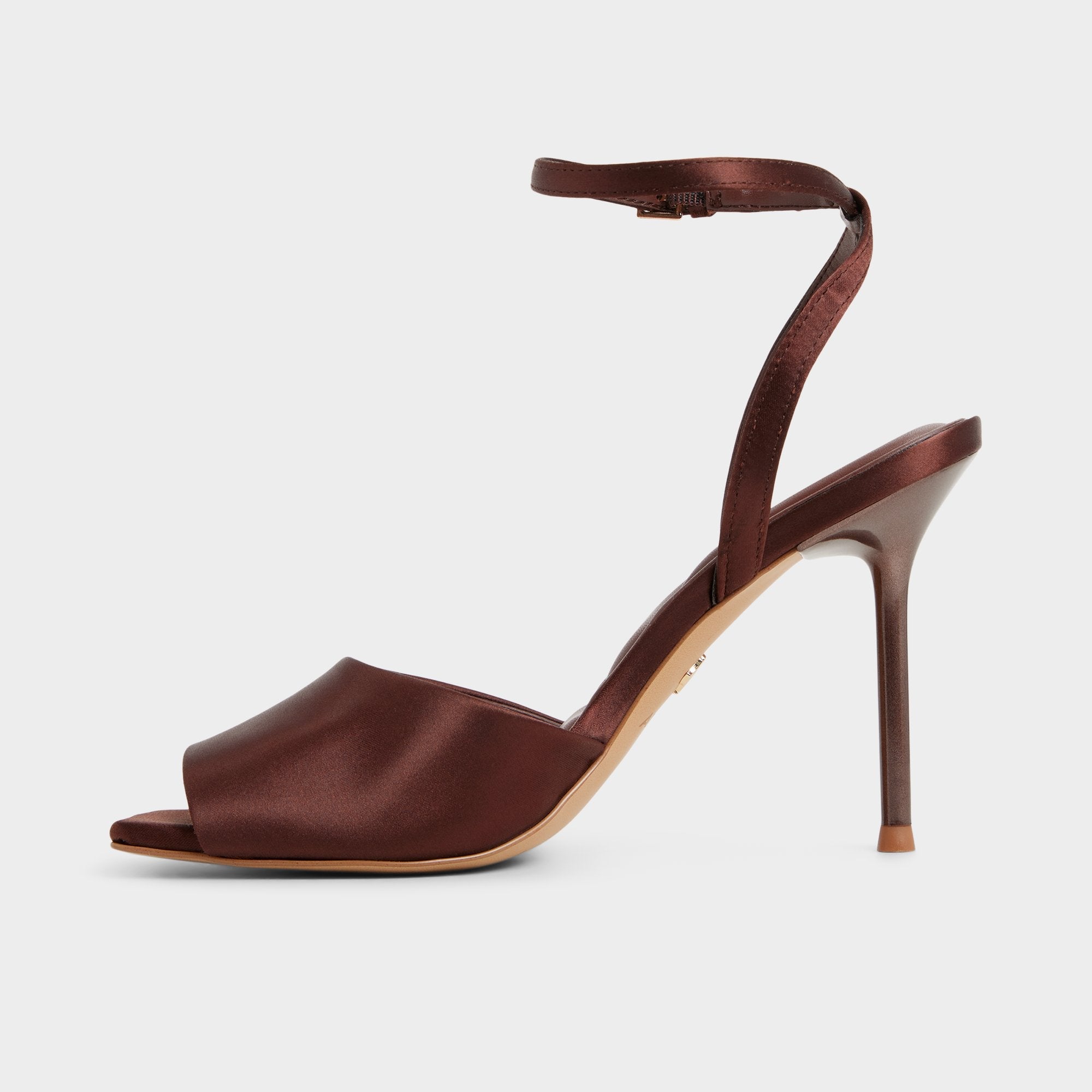Dark brown Kaiasien in Dark Brown 14151897 - Strappy heeled sandal, Stiletto heel | Aldo