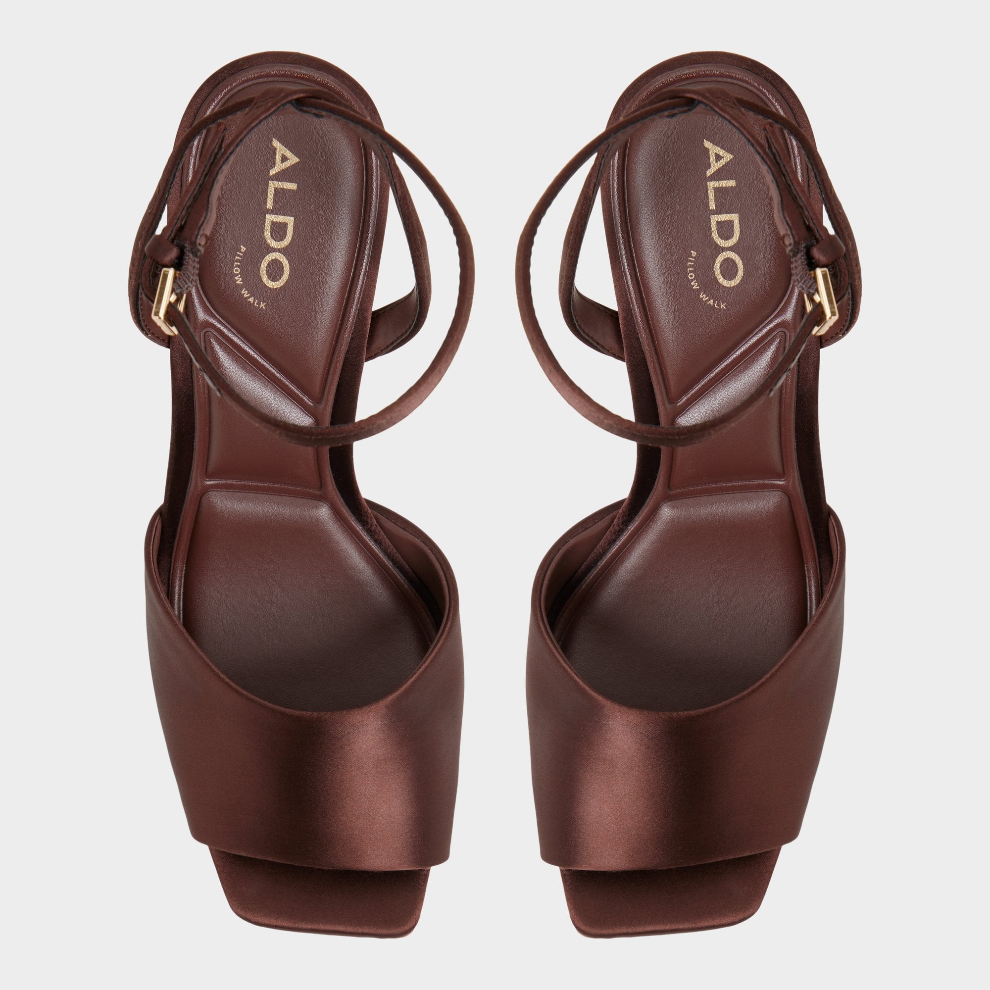 Dark brown Kaiasien in Dark Brown 14151897 - Strappy heeled sandal, Stiletto heel | Aldo