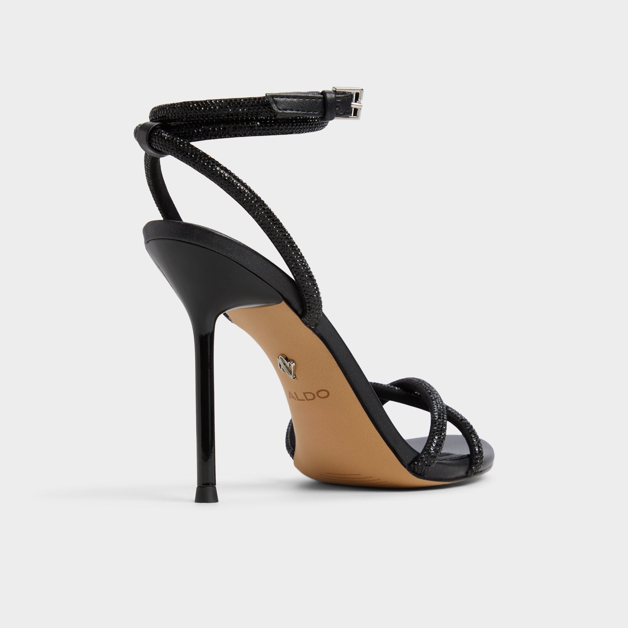 Black Manaelden Black Women's Strappy sandals - Strappy heeled sandal, Stiletto heel | Aldo