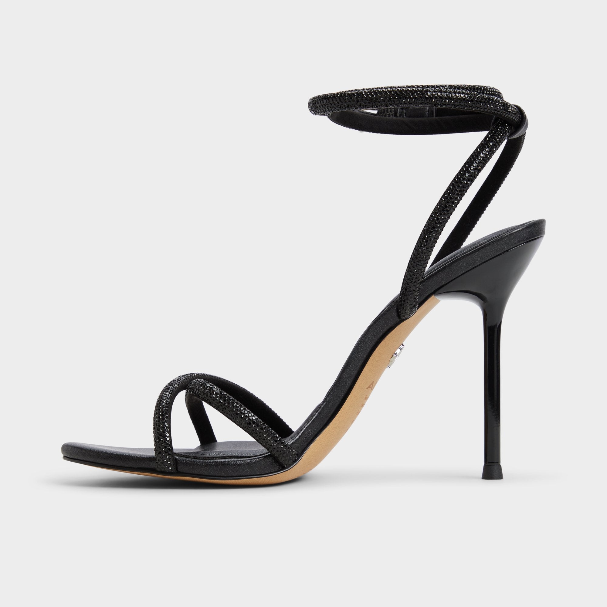 Black Manaelden Black Women's Strappy sandals - Strappy heeled sandal, Stiletto heel | Aldo
