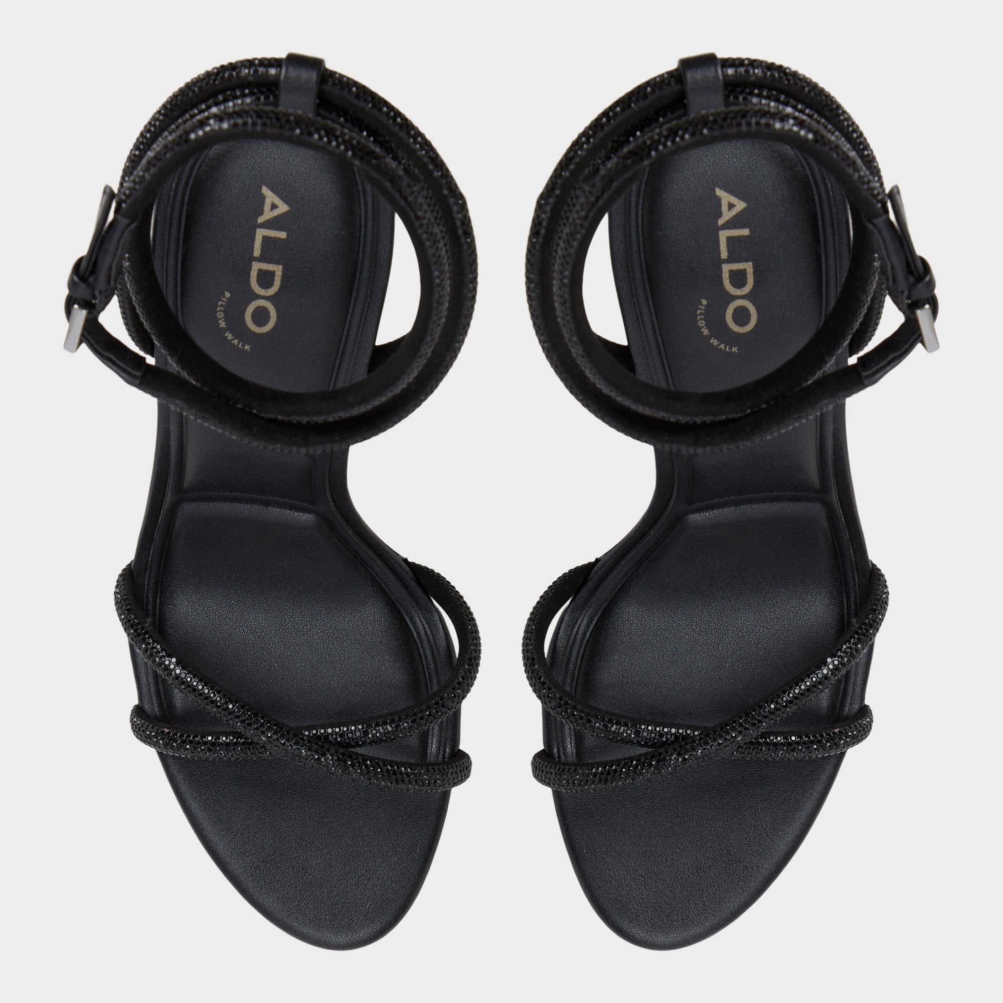 Black Manaelden Black Women's Strappy sandals - Strappy heeled sandal, Stiletto heel | Aldo
