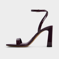 Bordo Azzira in Bordo - Strappy heeled sandal, Block heel | Aldo
