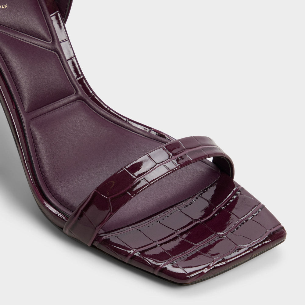 Bordo Azzira in Bordo - Strappy heeled sandal, Block heel | Aldo