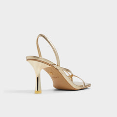 Gold Riva Gold Women's Strappy sandals - Sling back heeled sandal, Stiletto heel | Aldo