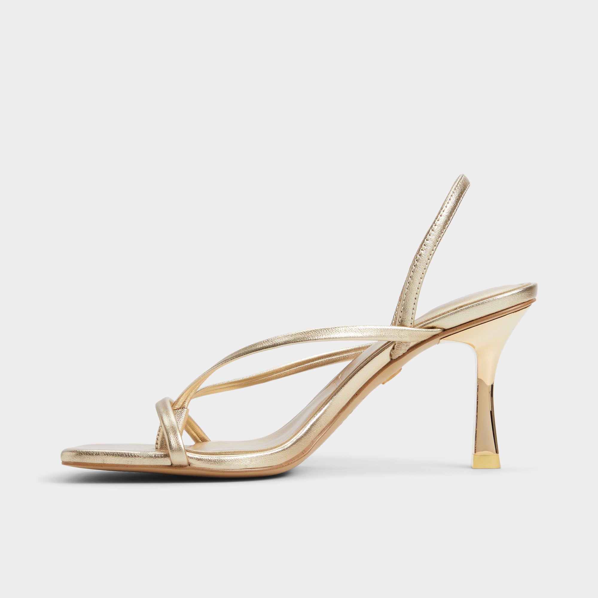 Gold Riva Gold Women's Strappy sandals - Sling back heeled sandal, Stiletto heel | Aldo