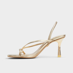 Gold Riva Gold Women's Strappy sandals - Sling back heeled sandal, Stiletto heel | Aldo