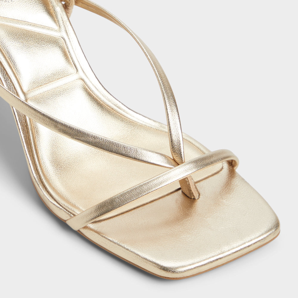 Gold Riva Gold Women's Strappy sandals - Sling back heeled sandal, Stiletto heel | Aldo