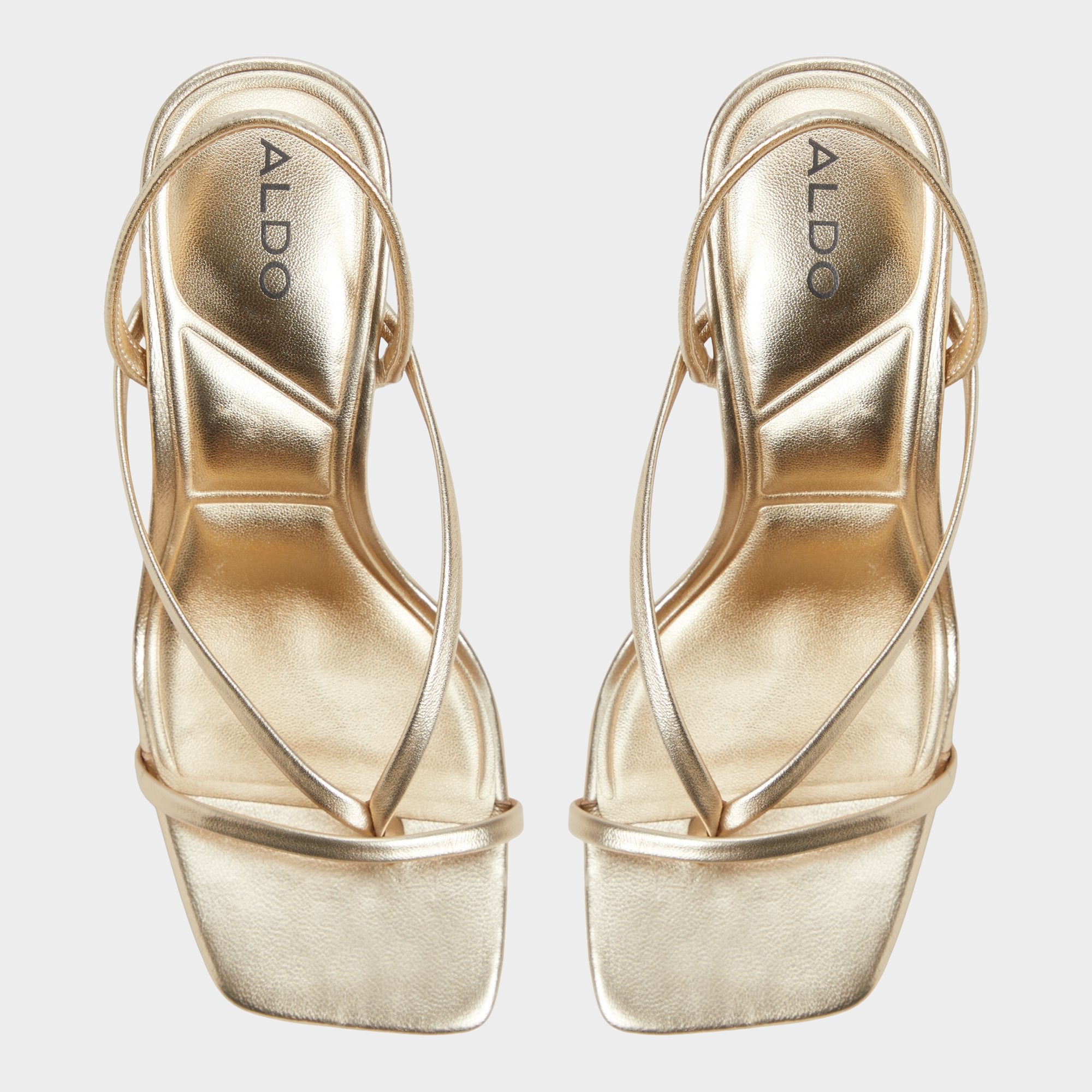 Gold Riva Gold Women's Strappy sandals - Sling back heeled sandal, Stiletto heel | Aldo