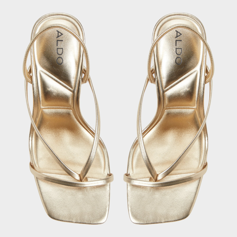 Gold Riva Gold Women's Strappy sandals - Sling back heeled sandal, Stiletto heel | Aldo