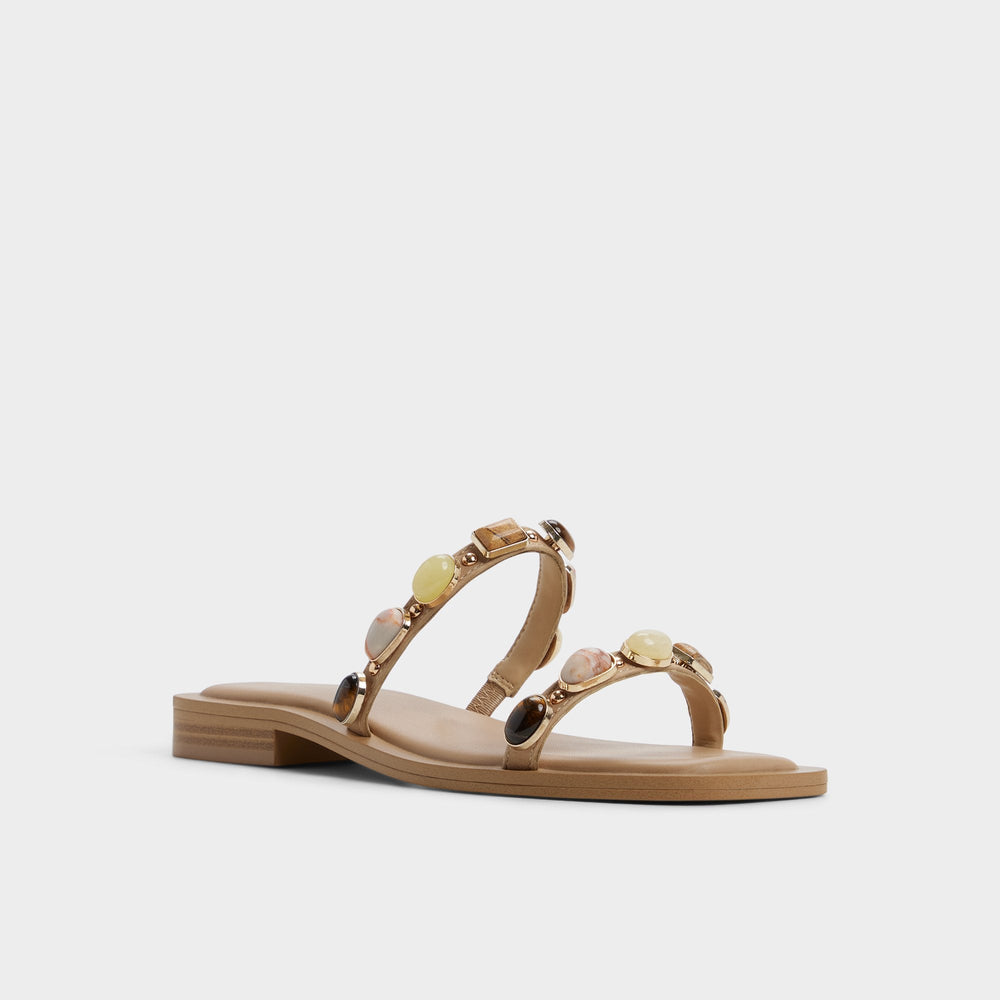 Medium beige Sapphira in Medium Beige 14213541 - Slide sandal | Aldo