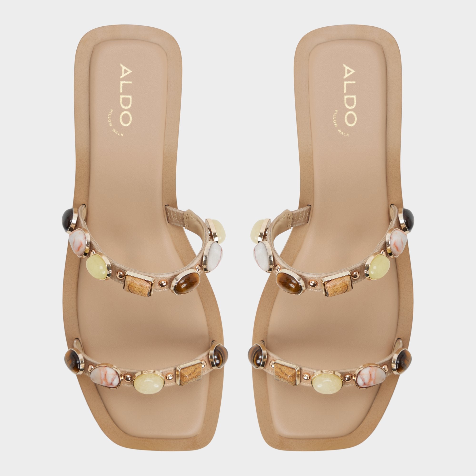 Medium beige Sapphira in Medium Beige 14213541 - Slide sandal | Aldo