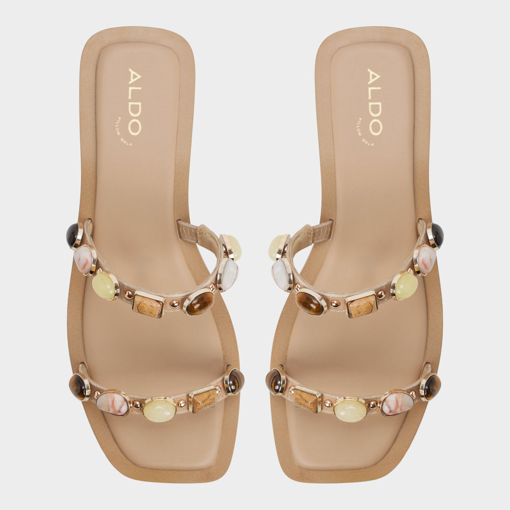 Medium beige Sapphira in Medium Beige 14213541 - Slide sandal | Aldo