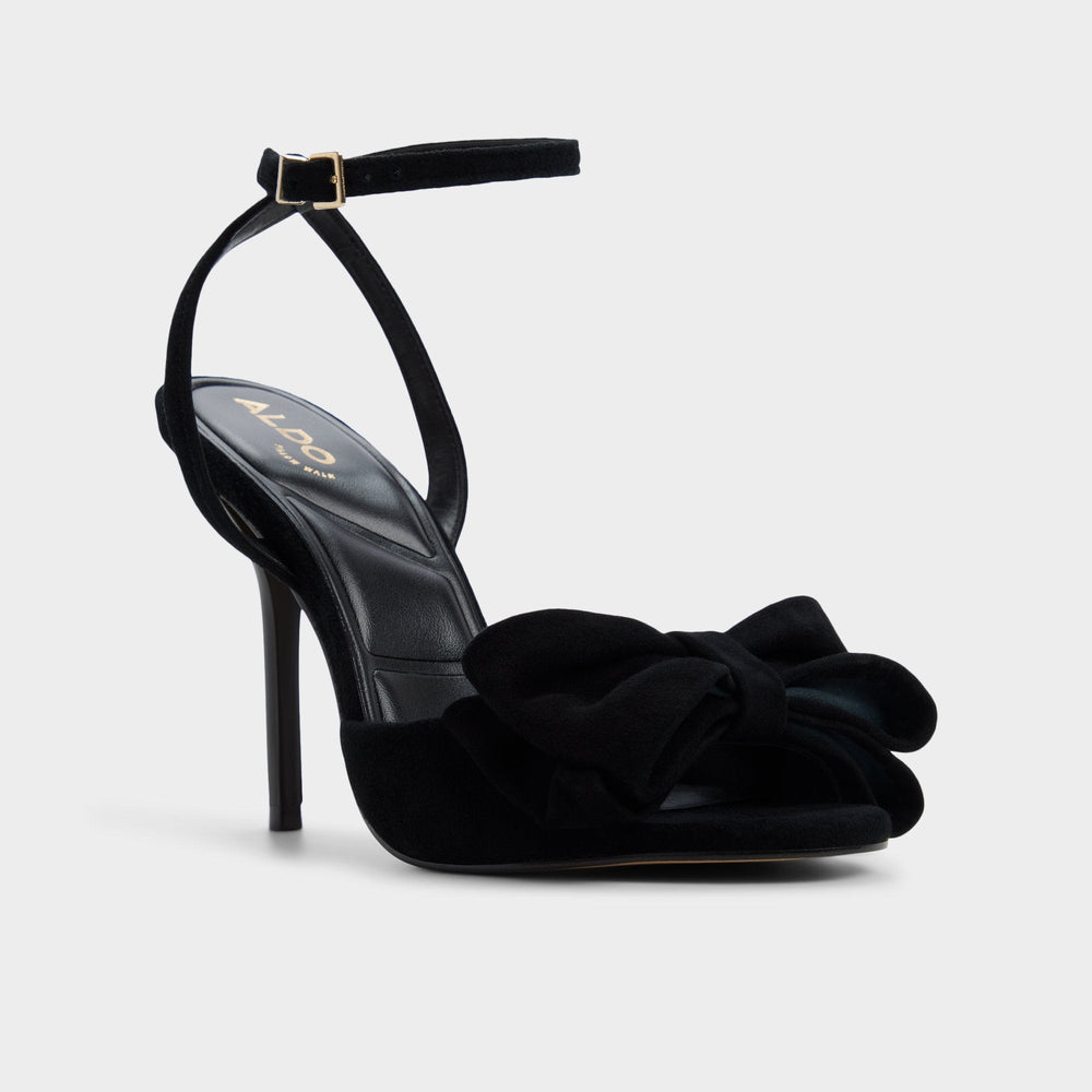 Other black Tinsletta in Other Black - Strappy heeled sandal, Stiletto heel | Aldo