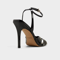 Black Meteora in Black - Strappy heeled sandal, Stiletto heel | Aldo