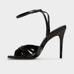 Black Meteora in Black - Strappy heeled sandal, Stiletto heel | Aldo