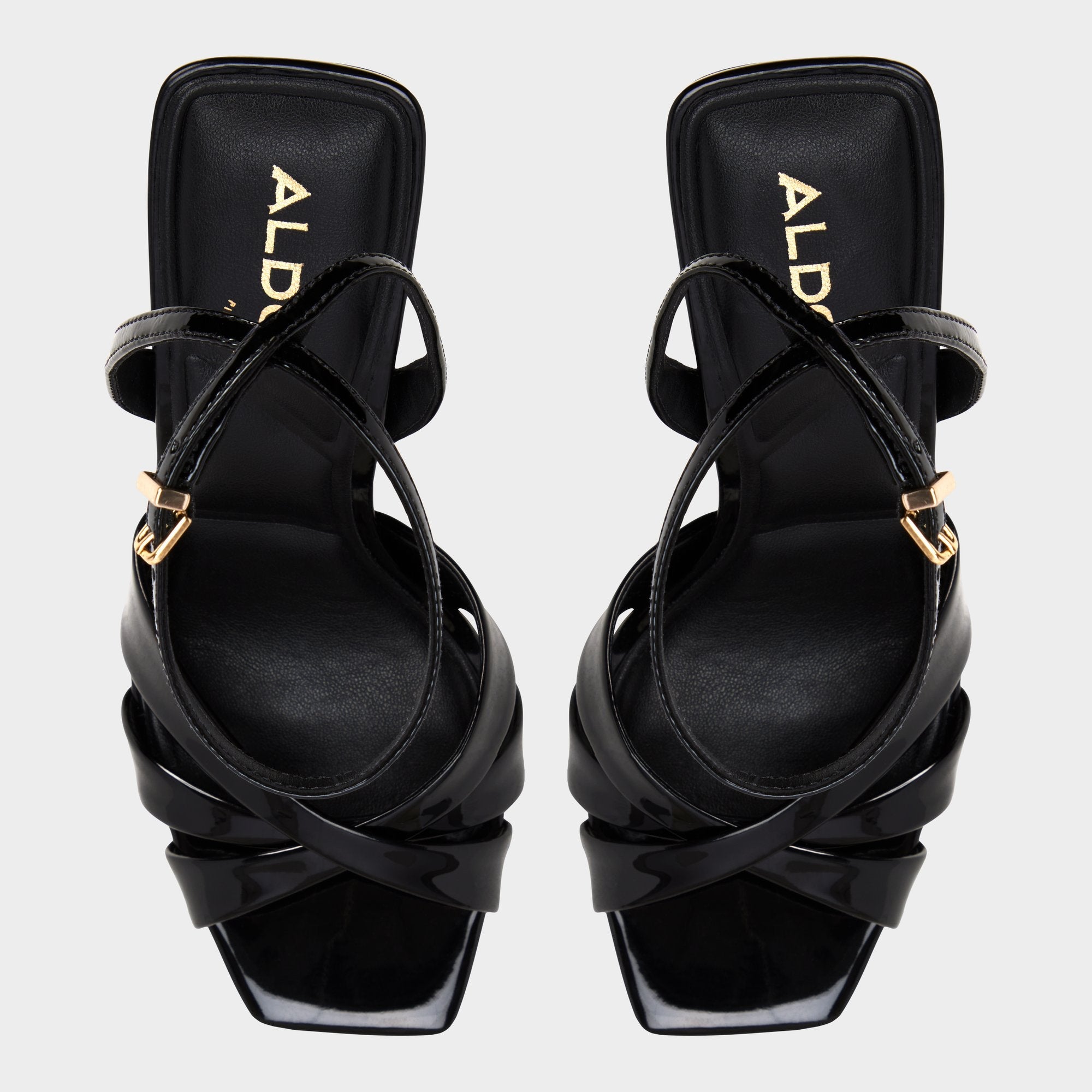 Black Meteora in Black - Strappy heeled sandal, Stiletto heel | Aldo