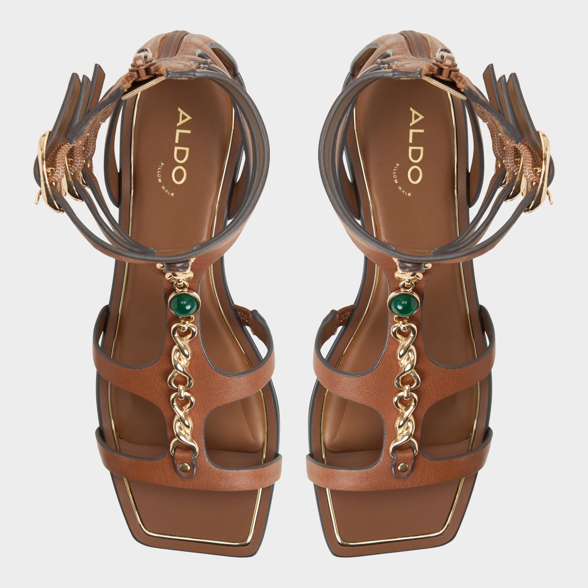 Medium brown Marisea in Medium Brown - Gladiator sandal | Aldo