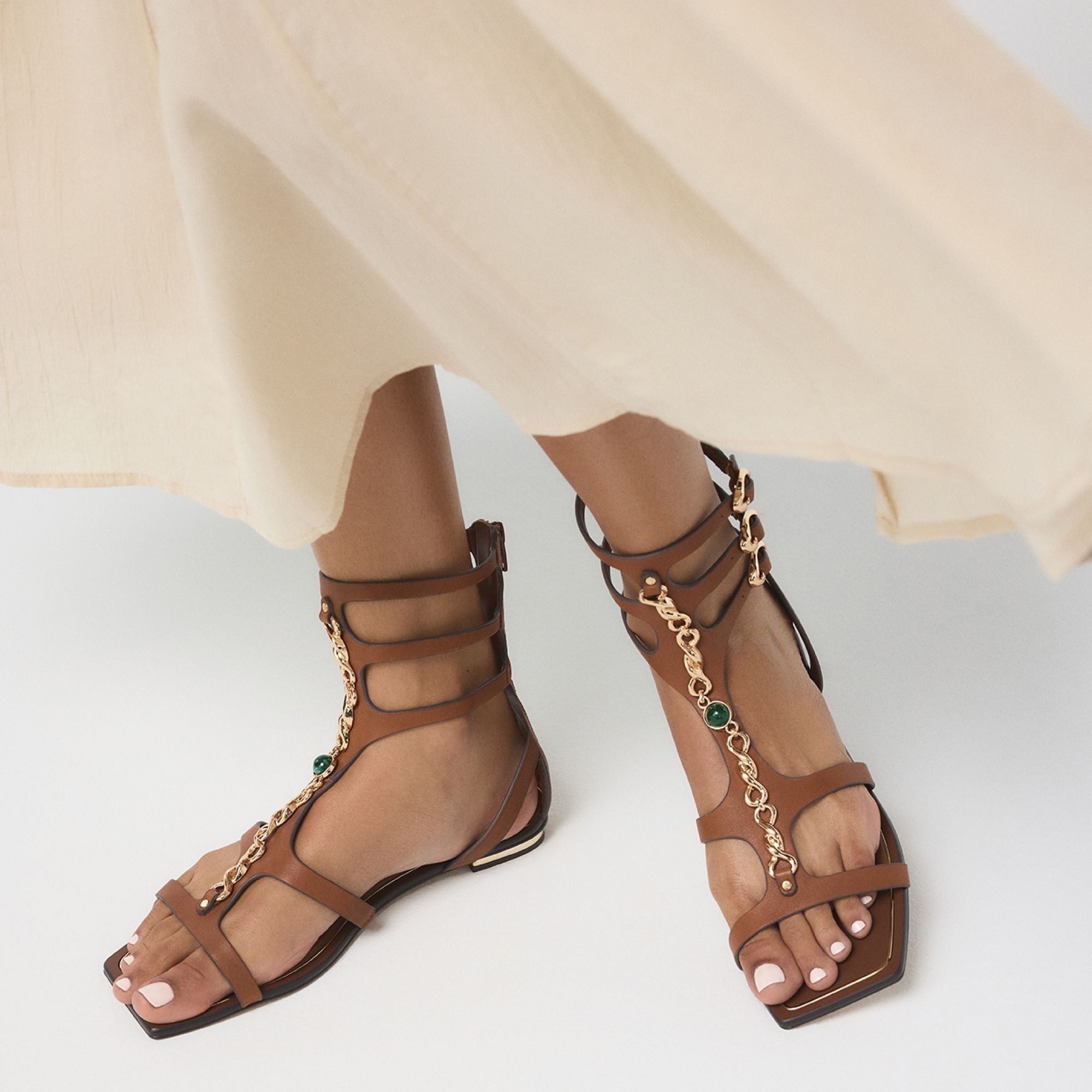 Medium brown Marisea in Medium Brown - Gladiator sandal | Aldo