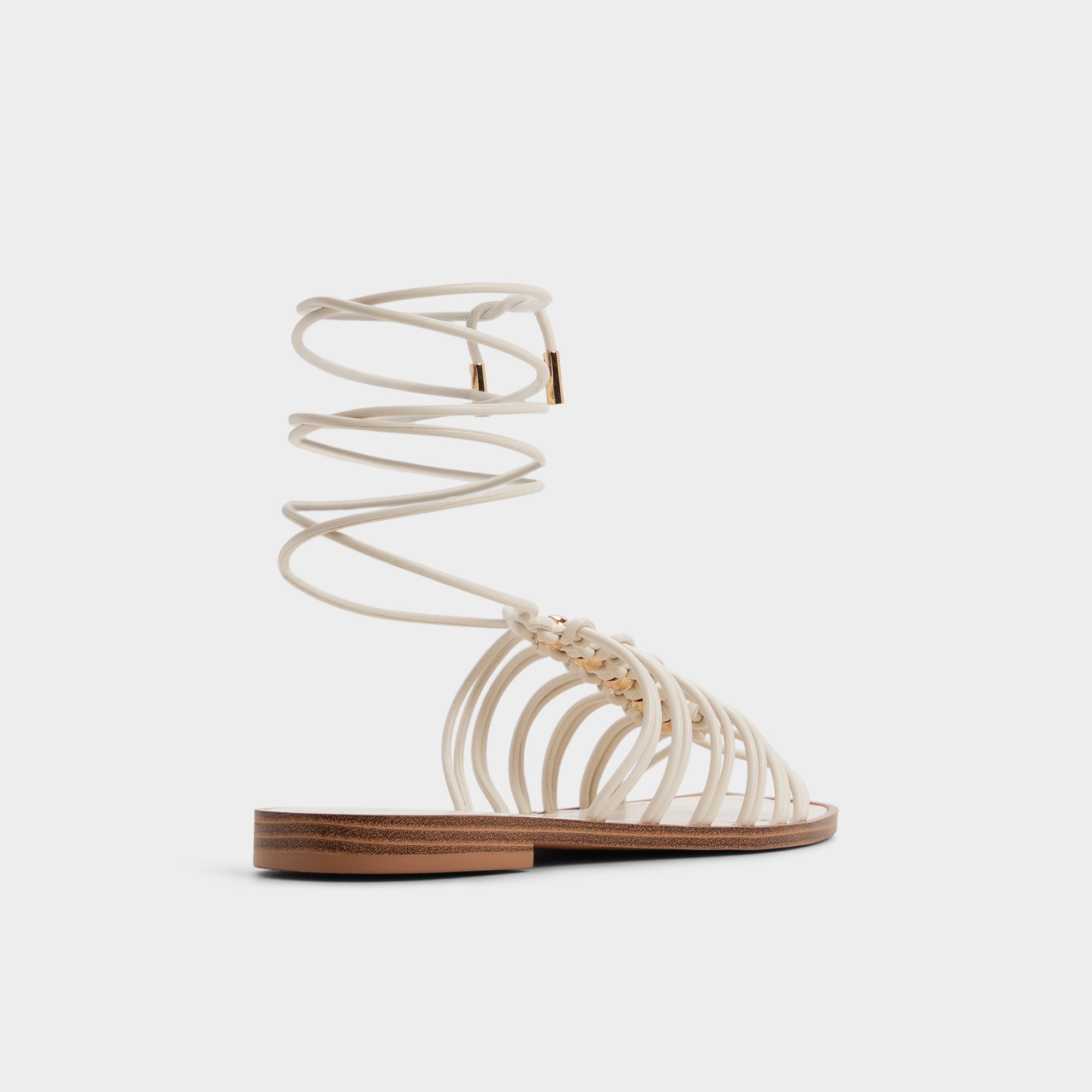 White/bone Unoma in White Bone - Strappy flat sandal | Aldo