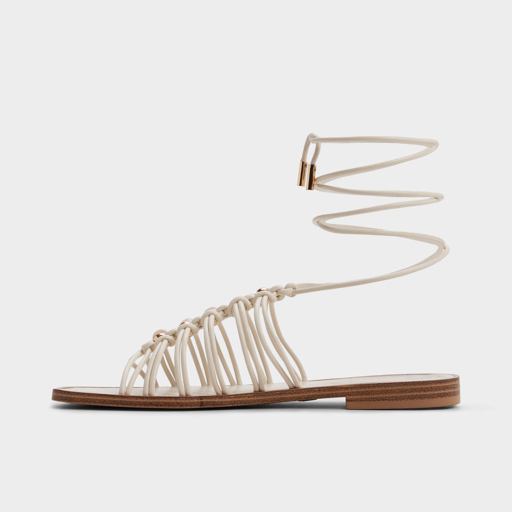 White/bone Unoma in White Bone - Strappy flat sandal | Aldo