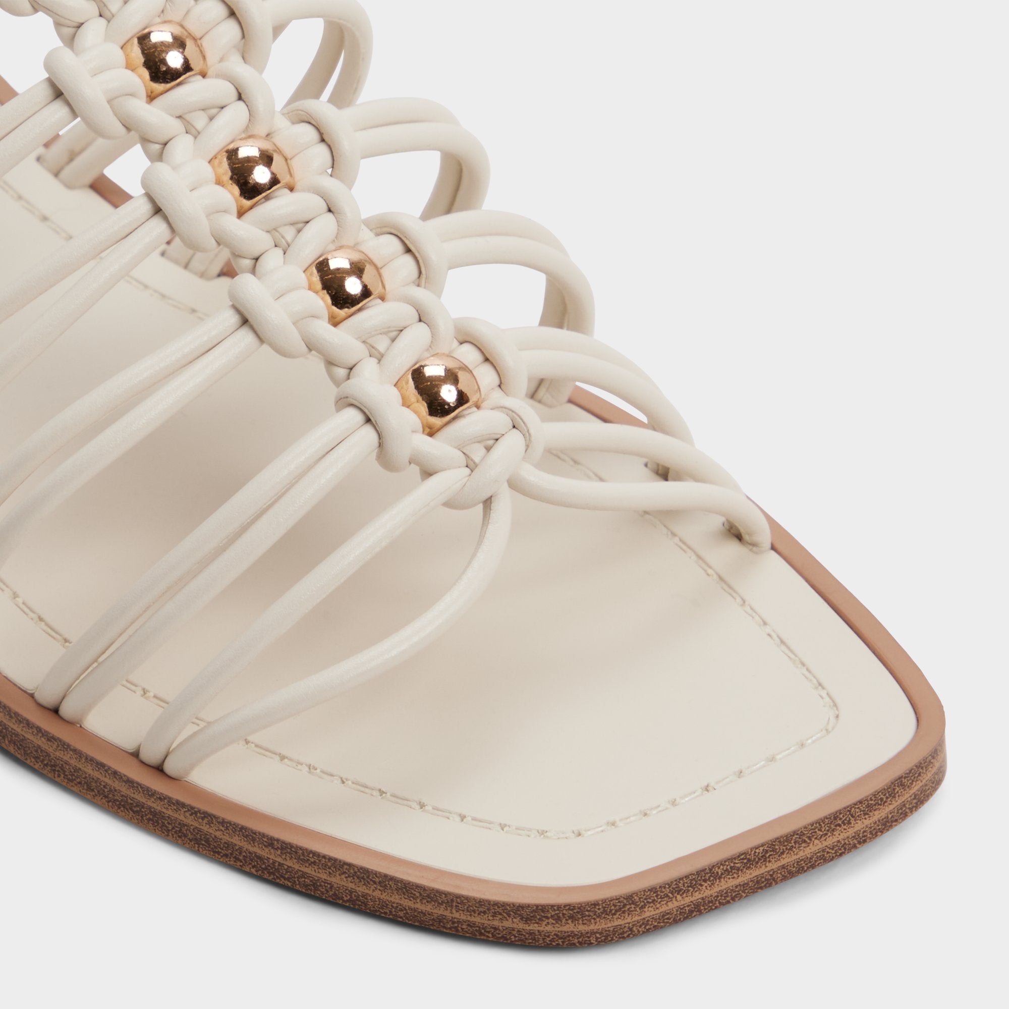 White/bone Unoma in White Bone - Strappy flat sandal | Aldo