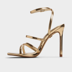 Gold Galoi Gold Women's Iridescent metallics - Strappy heeled sandal | Aldo