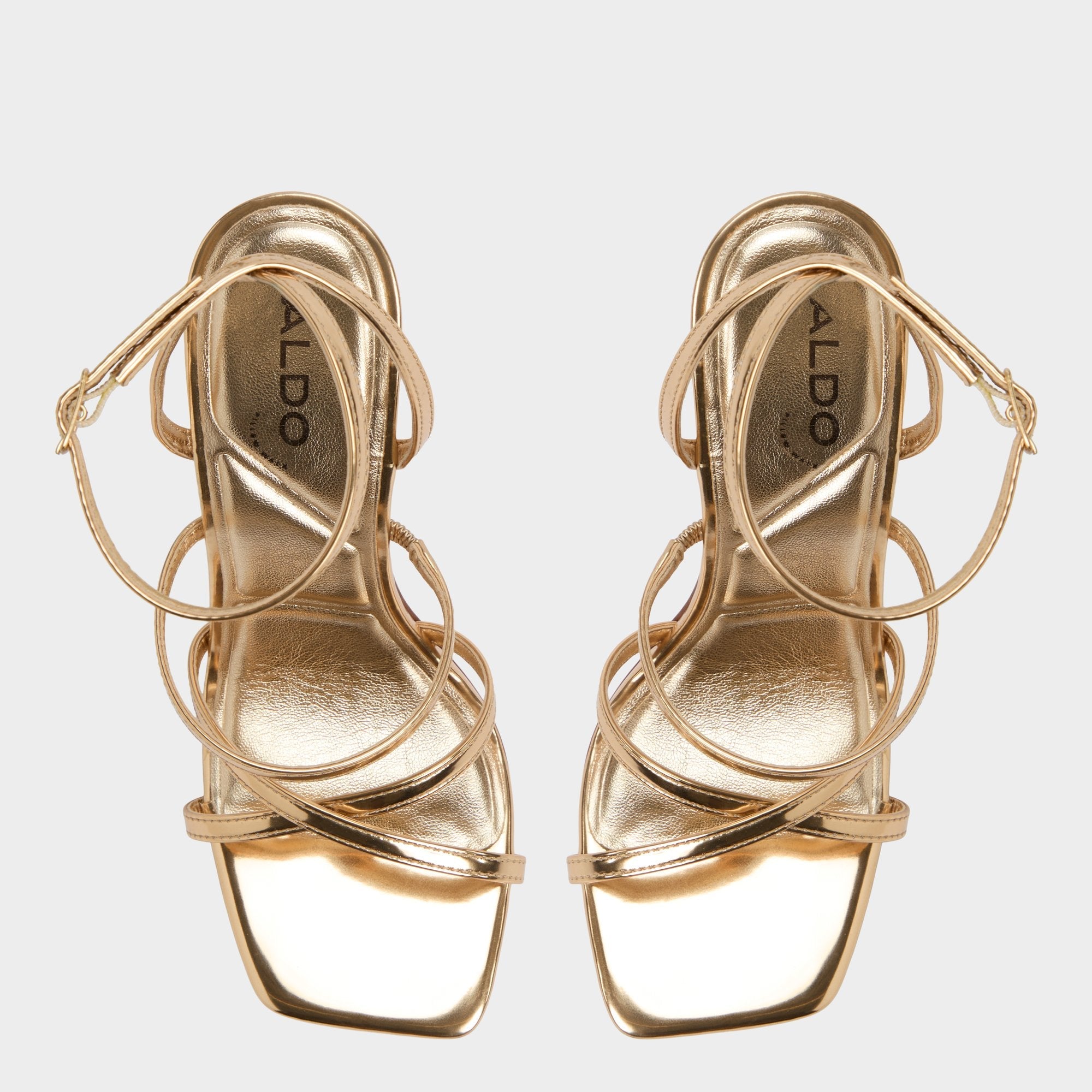 Gold Galoi Gold Women's Iridescent metallics - Strappy heeled sandal | Aldo
