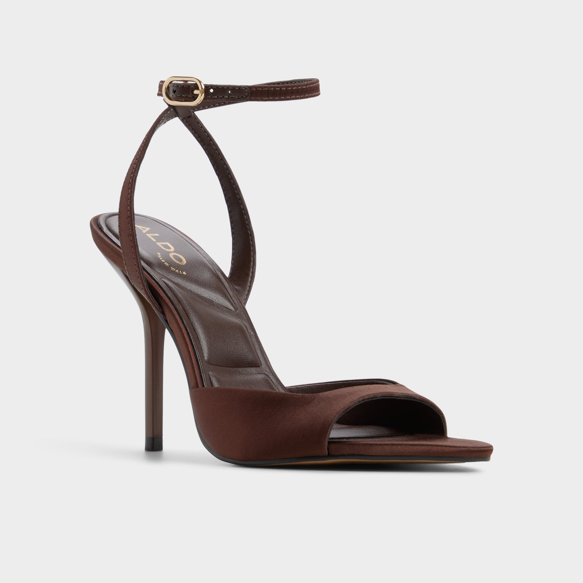 Dark brown Forevermore in Dark Brown 14154135 - Strappy heeled sandal, Stiletto heel | Aldo