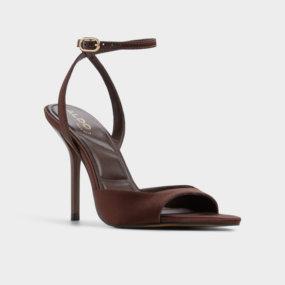 Dark brown Forevermore in Dark Brown 14154135 - Strappy heeled sandal, Stiletto heel | Aldo