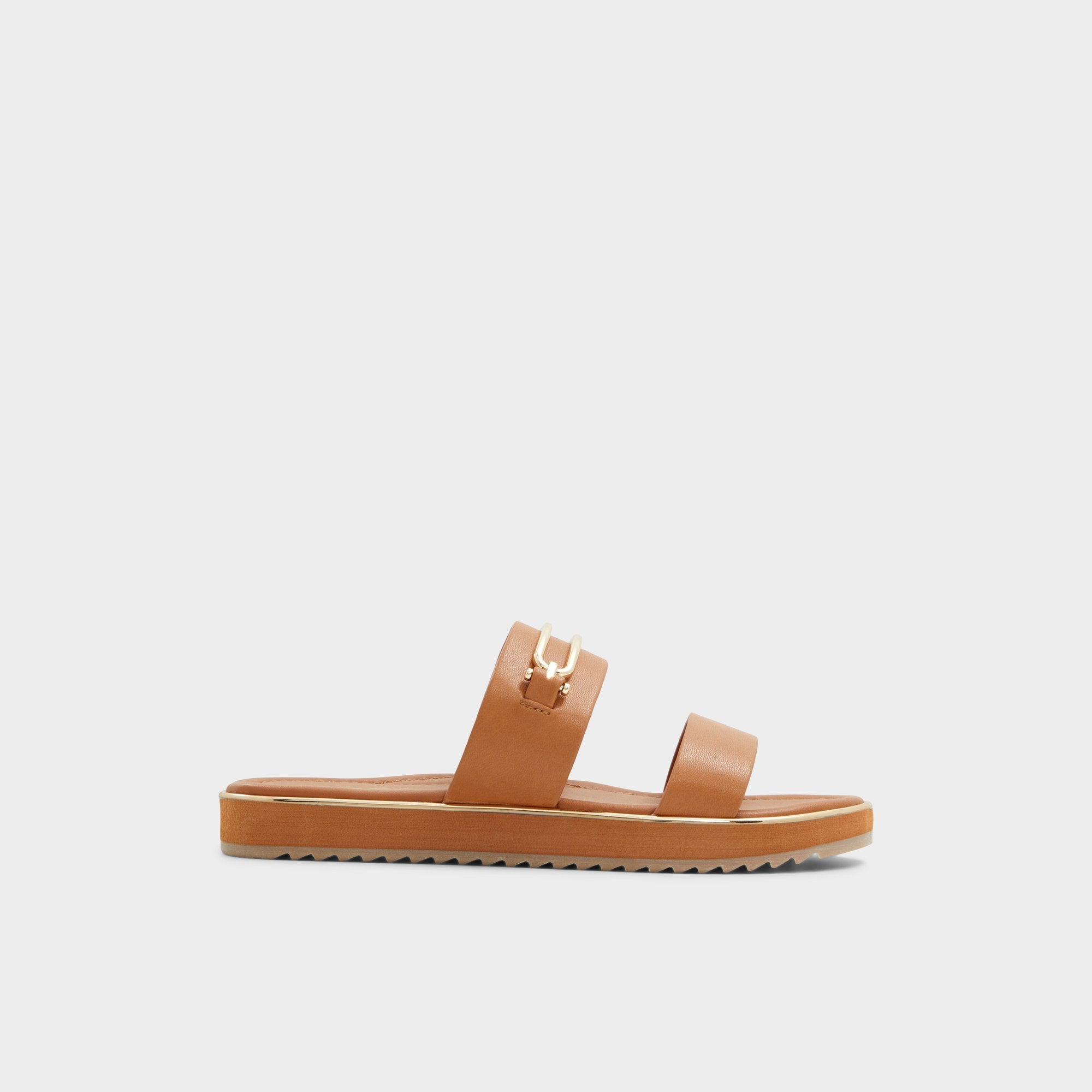 Other brown Lagoon Other Brown Women's Flats - Strappy flat sandal, Footbed sandal | Aldo