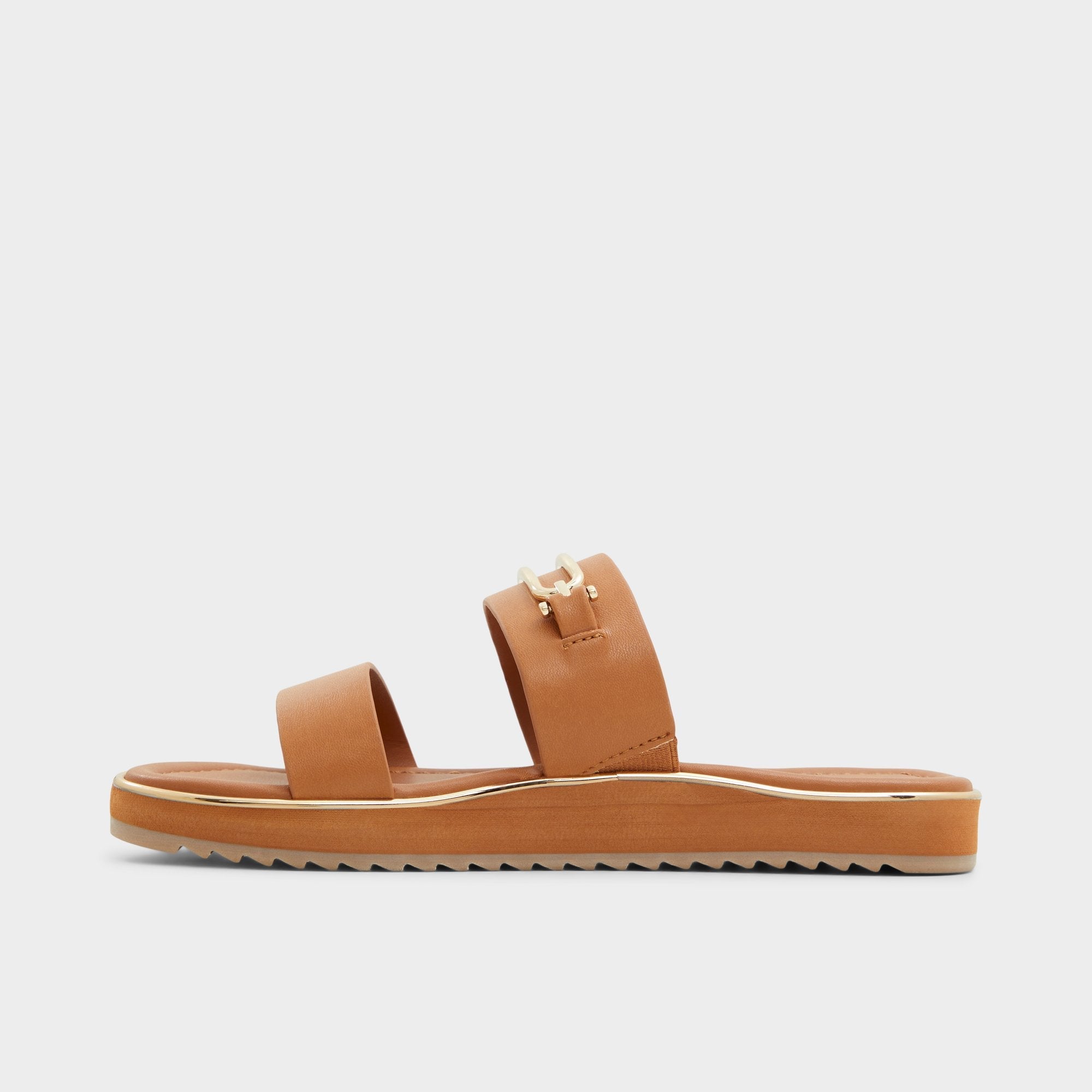 Other brown Lagoon Other Brown Women's Flats - Strappy flat sandal, Footbed sandal | Aldo
