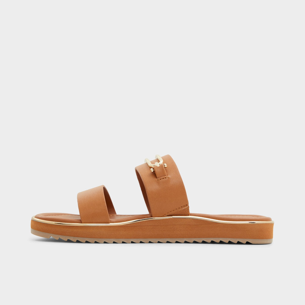 Other brown Lagoon Other Brown Women's Flats - Strappy flat sandal, Footbed sandal | Aldo