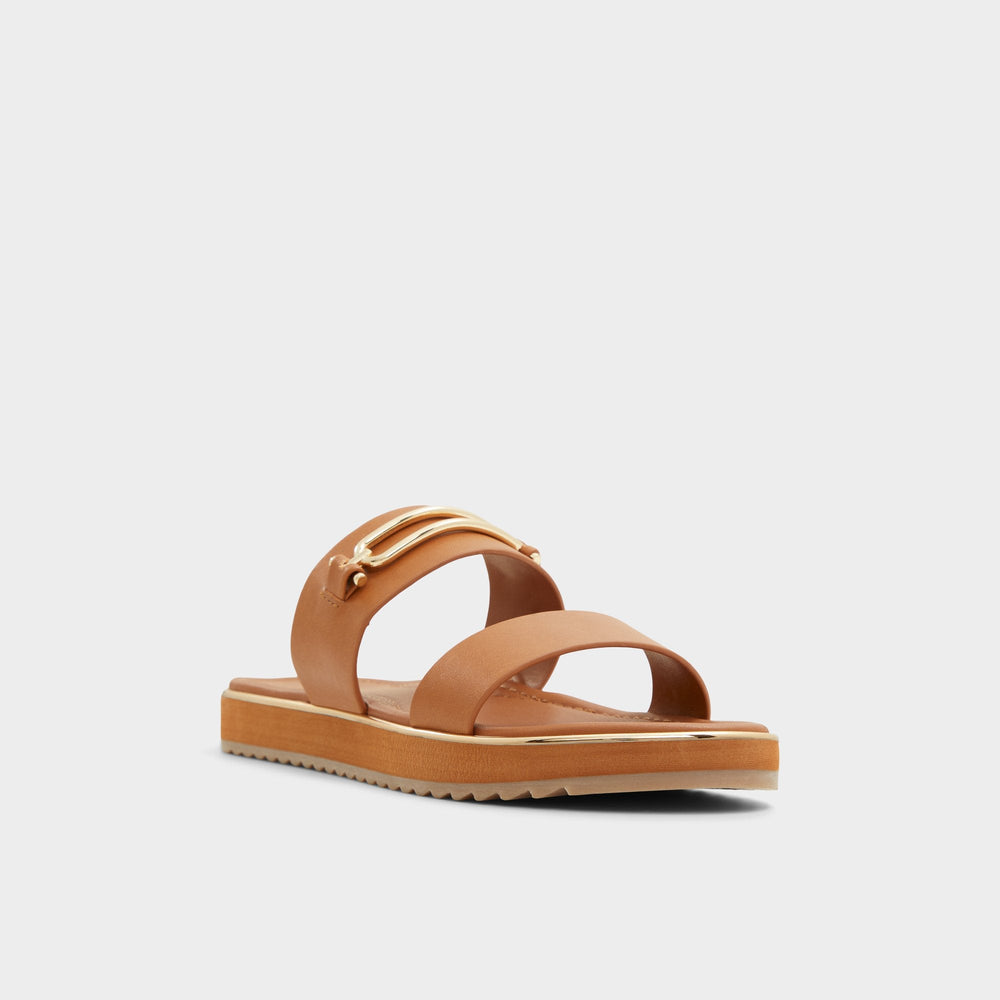 Other brown Lagoon Other Brown Women's Flats - Strappy flat sandal, Footbed sandal | Aldo