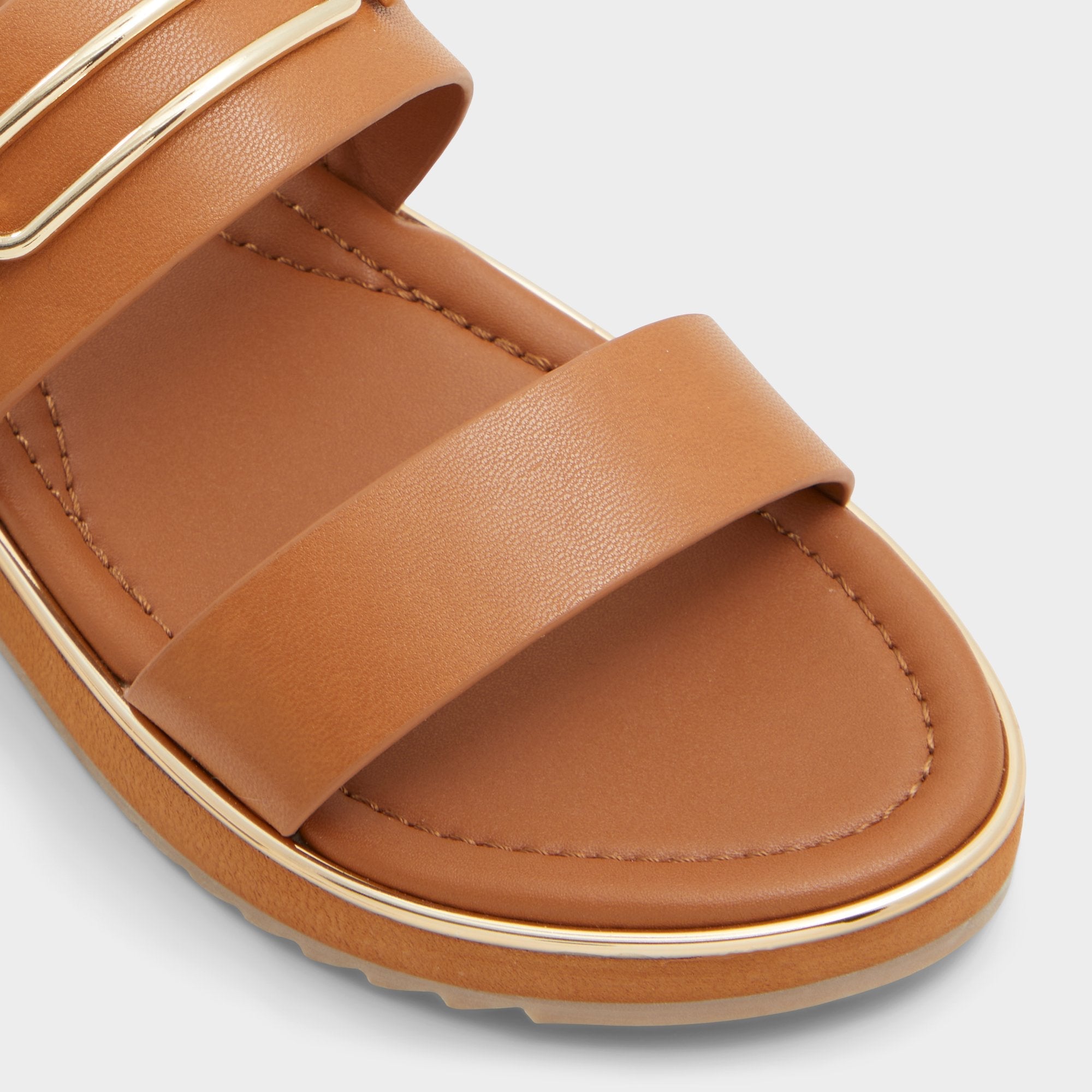 Other brown Lagoon Other Brown Women's Flats - Strappy flat sandal, Footbed sandal | Aldo