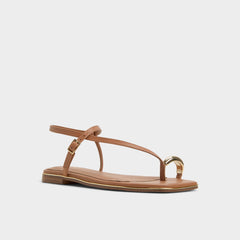 Medium Brown Jomalina Medium Brown Women's Flats - Strappy flat sandal | Aldo