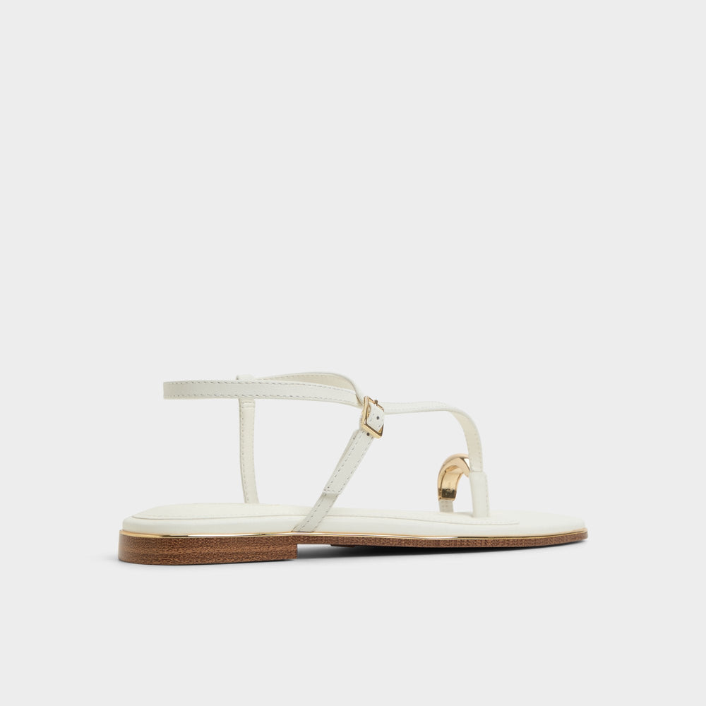 White Jomalina White Women's Flats - Strappy flat sandal | Aldo