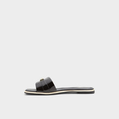 Black Darine Black Women's Flats - Slide sandal | Aldo