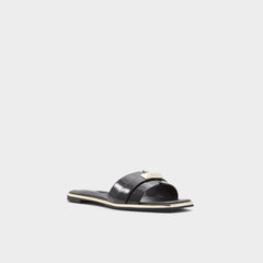 Black Darine Black Women's Flats - Slide sandal | Aldo