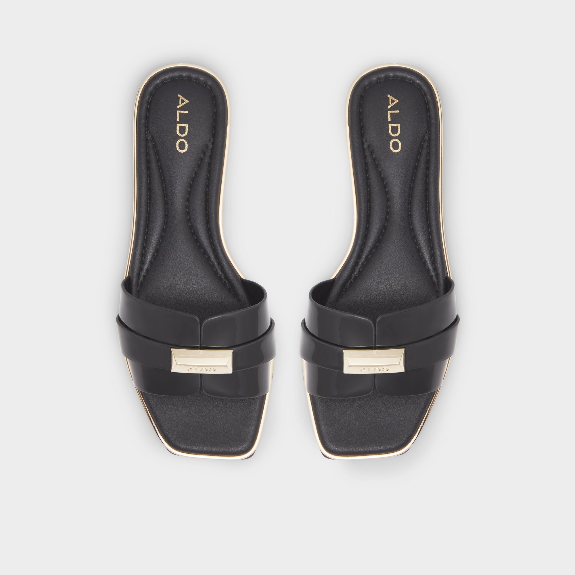 Black Darine Black Women's Flats - Slide sandal | Aldo