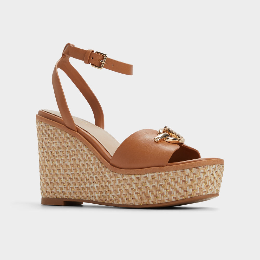 Medium Brown Ybylin Medium Brown Women's Wedges - Wedge sandal, Wedge heel | Aldo