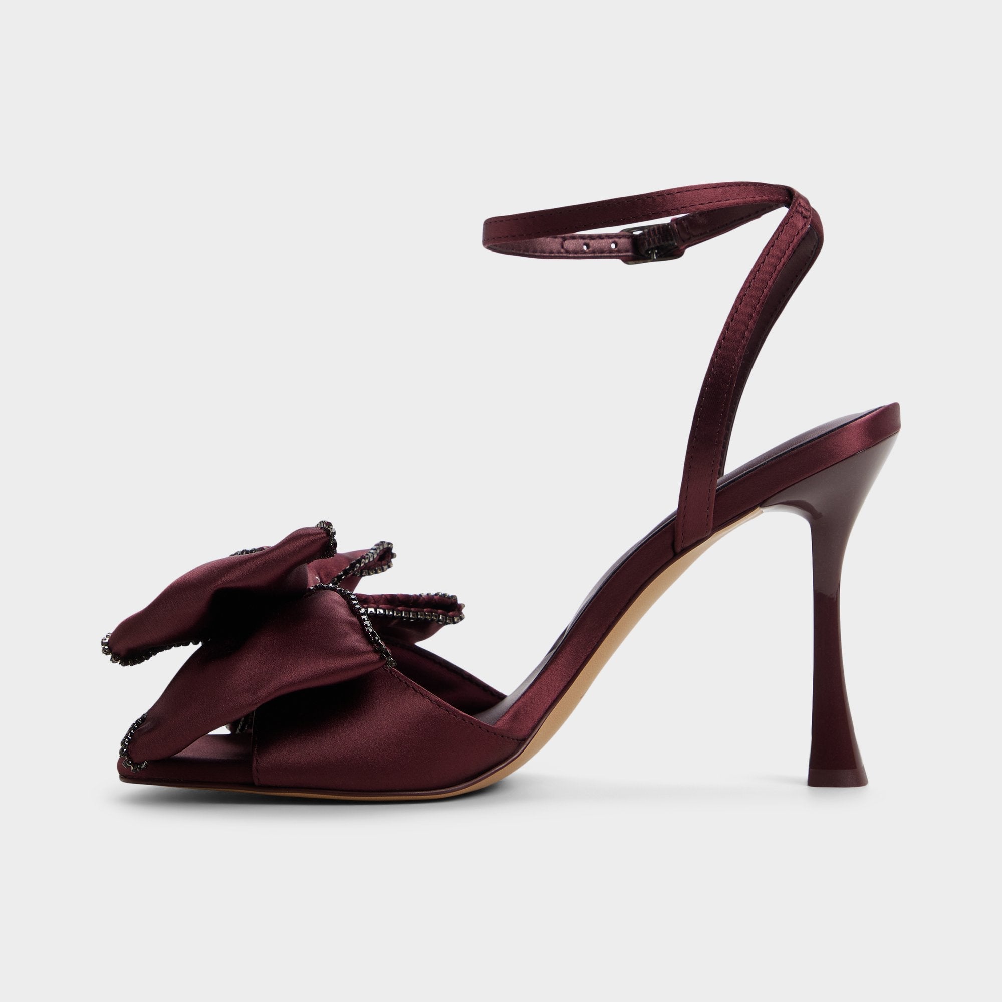 Bordo Tinsel in Bordo - Strappy heeled sandal, Stiletto heel | Aldo