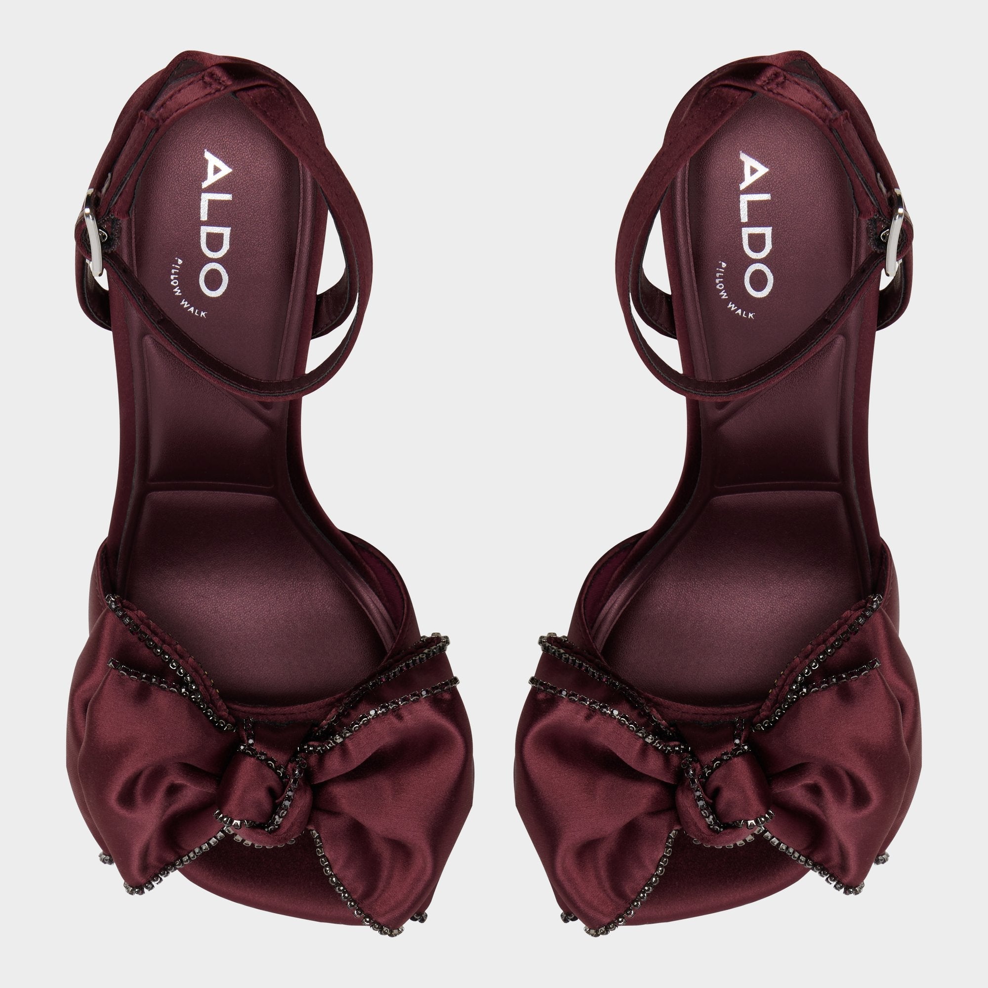 Bordo Tinsel in Bordo - Strappy heeled sandal, Stiletto heel | Aldo