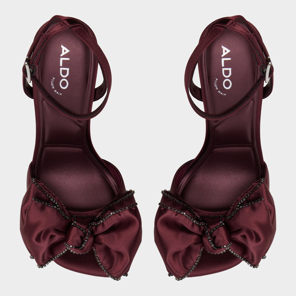 Bordo Tinsel in Bordo - Strappy heeled sandal, Stiletto heel | Aldo