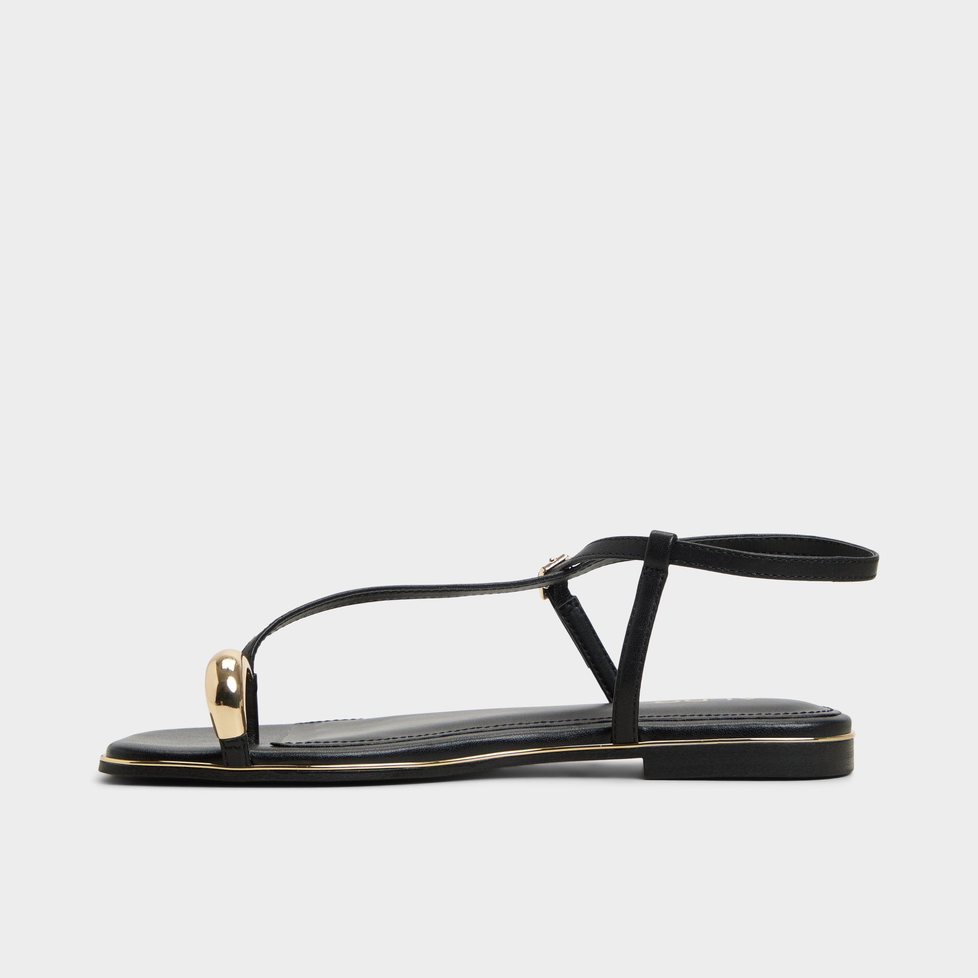 Black Jomalina Black Women's Flats - Strappy flat sandal | Aldo