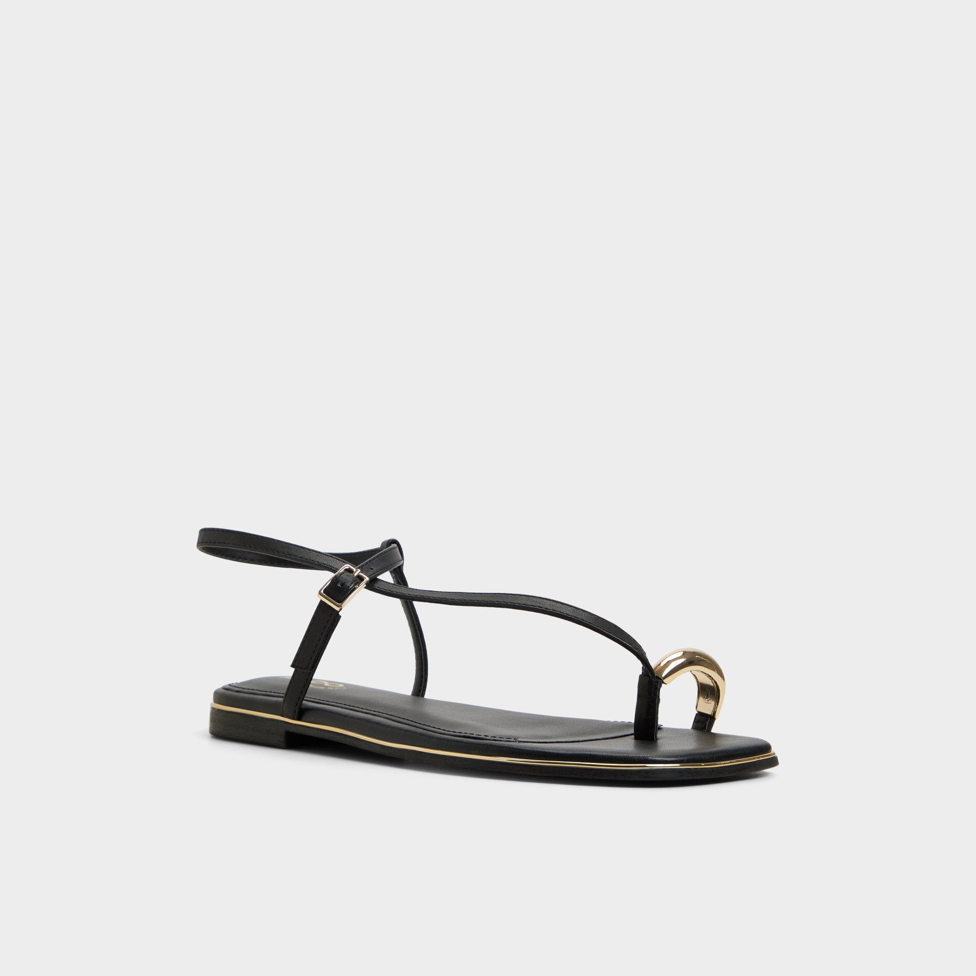 Black Jomalina Black Women's Flats - Strappy flat sandal | Aldo